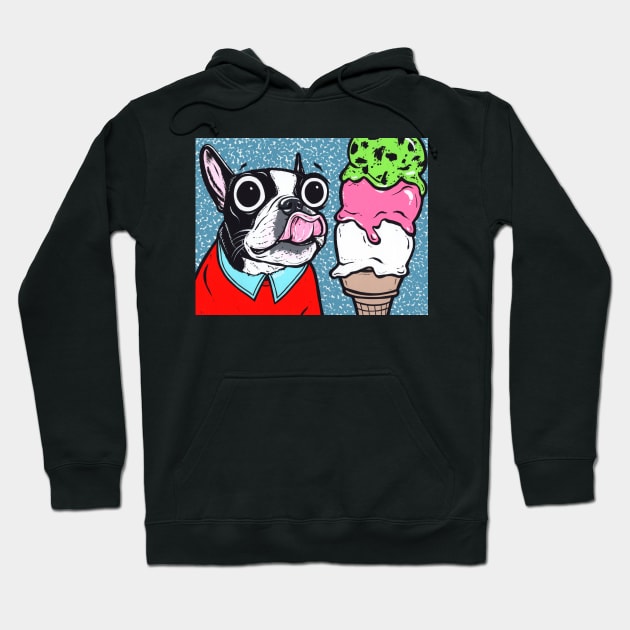 Boston Terrier Ice Cream Hoodie by turddemon